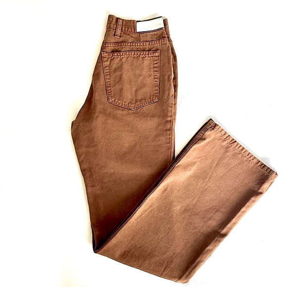RE/DONE Brown Stove Pipe Jeans - Picture 3 of 12